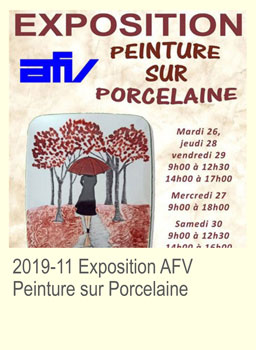 Expo Peinture sur porcelaine 2019